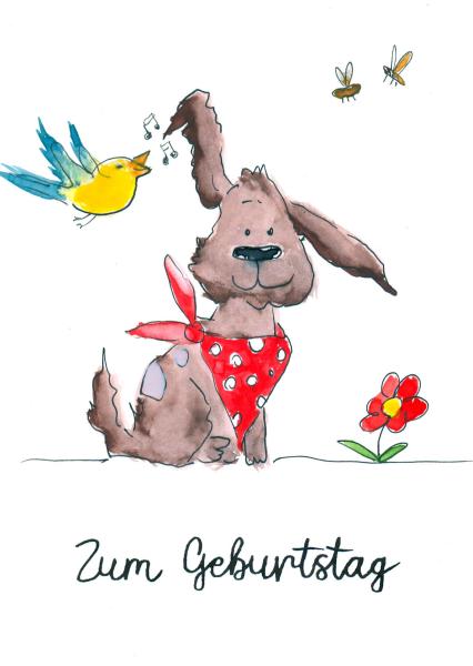 Grußkarte Aqarellfarbe