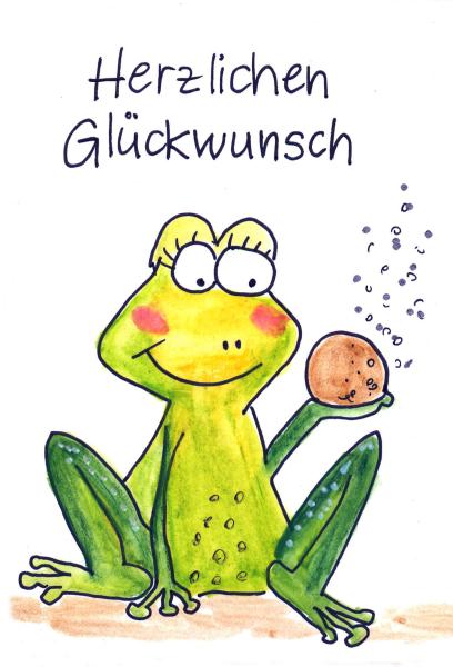 Grußkarte Aqarellfarbe