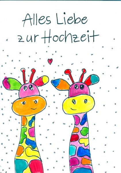 Grußkarte Aqarellfarbe