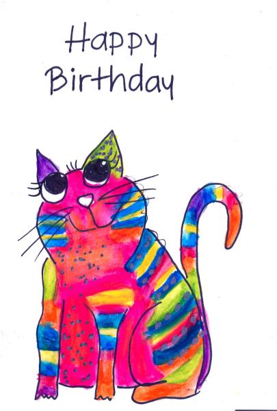 Grußkarte Aqarellfarbe