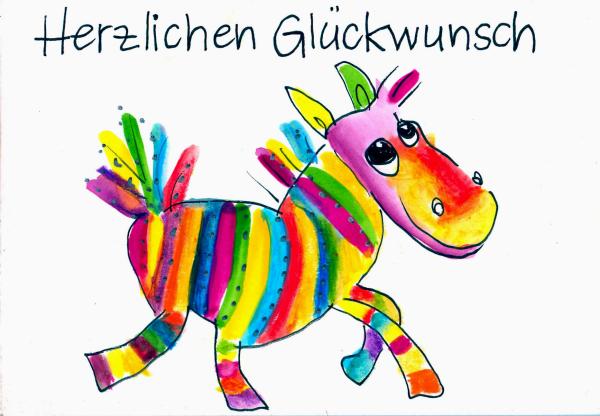 Grußkarte Aqarellfarbe