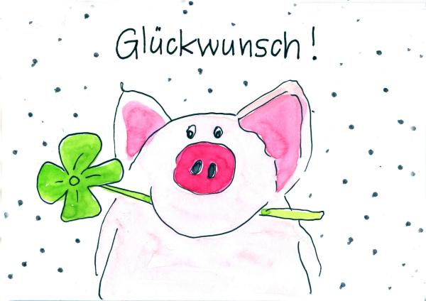 Grußkarte Aqarellfarbe