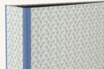 blau gelber ordner mit Leinenkanten, Handarbeit